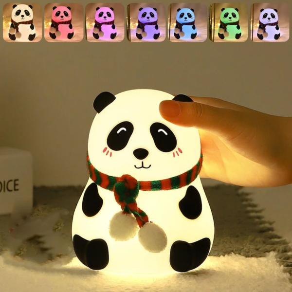 Prepaid Orders Only - Cute Panda Night Light, Squishy Lamp For Kids, 7 Color Changing Bedside Lamp - Image 5